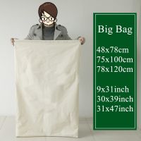 78x120cm Large Size Cotton Storage Bag with Drawstring for Grocery Clothes Toys Food Big Capacity Dustproof Pouch Home Organizer