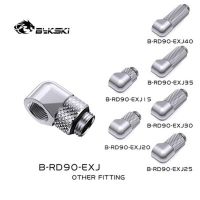 Bykski B-RD90-EXJ,ชายกับหญิง90องศาโรตารีฟิตติ้ง Extender ข้อศอก G1/4 PC น้ำระบายความร้อนเชื่อมต่อ15/20/25/30/35/40มิลลิเมตร