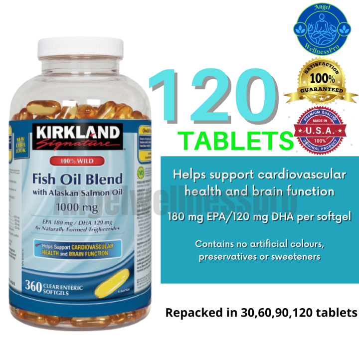 Kirkland Signature Wild Fish Oil Blend with Wild Alaskan Salmon Oil 180
