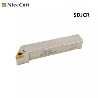 เครื่องมือกลึง Nicecutt เครื่อง CNC SDJCR ที่วางกลึงภายนอกสําหรับเม็ดมีดคาร์ไบด์ DCMT