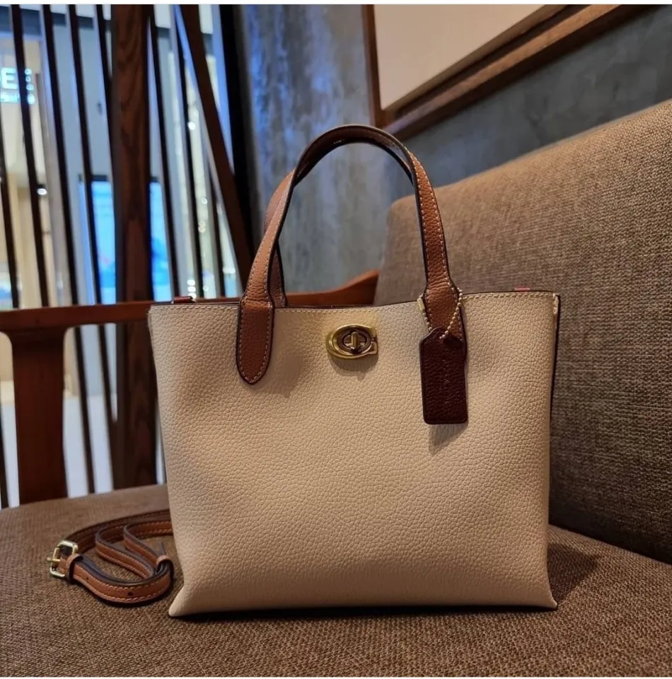 Guaranteed Authentic Coach Willow Tote 24 In Colorblock C8561