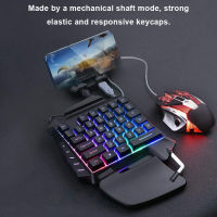 One Hand Gamer Keyboard Mini Backlit Keyboard Mechanical Keyboard Wired Keypad Single Handed Ergonomic Gaming Keypad For PUBG