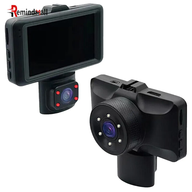 Car Dash Cam Front And Rear Inside 3 Camera Hd 1080p 170° Dvr