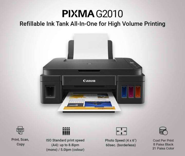 Canon Pixma G2010 All In One A4 Color Ink Tank Printer ( Print, Scan ...