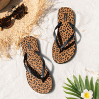 CUPSHE Black Leopard Flip Flops Sandals For Women 2022 Summer Beach Soft PE Open Toe Thong Strap Slippers Casual Flip Flop Shoes