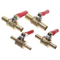 6mm-12mm Hose Barb Inline Brass Water Oil Air Gas Fuel Line Shutoff Ball Valve Pipe Fittings Plumbing Valves