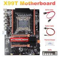 X99 Motherboard+SATA Cable+Switch Cable+Baffle+Thermal Grease LGA2011-V3 M.2 NVME NGFF Support DDR4 4X16G for V3 CPU