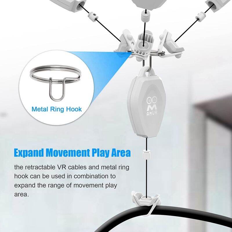 AMVR OOM VR Cable Management 6 Sets of Retractable Ceiling Pulley