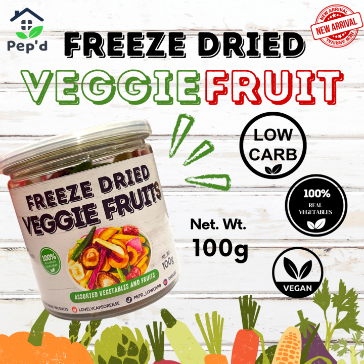 Freeze Dried Veggie Fruit 90g Lowcarb Snacks GlutenFree