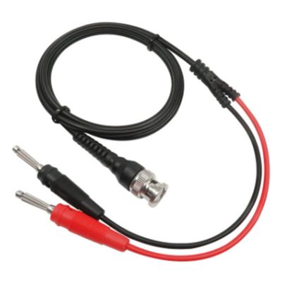 P1009 BNC To Dual 4MM Stackable Banana Plug Test Lead Probe BNC Cable for Oscilloscope Signal Generator 120CM