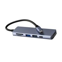 6 in 1 USB 3.0 Hub Type C 3 Adapter 4K 100W Power Delivery 5Gbps Laptop Hubs Docking Station for MacBook