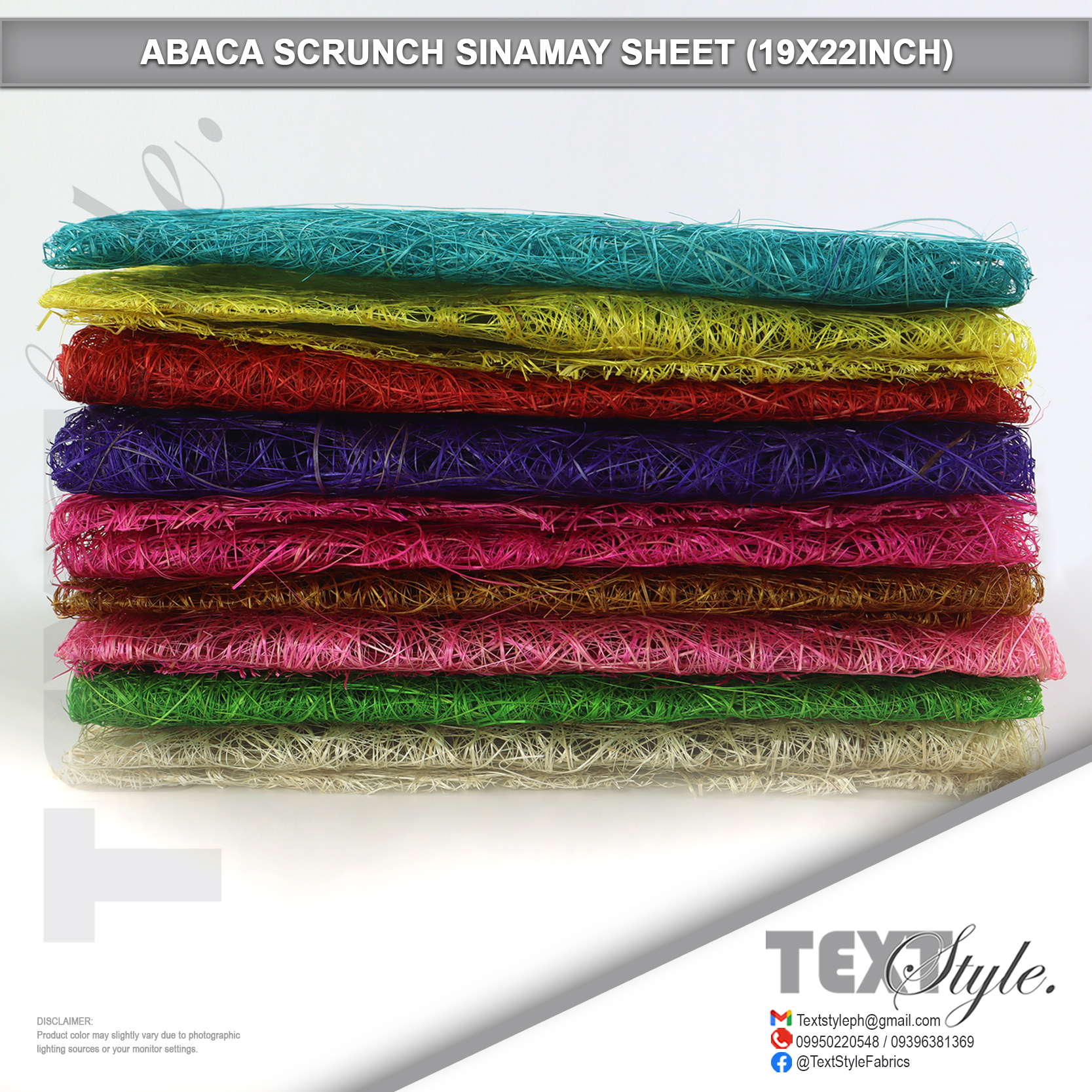 ABACA Scrunch Fibre 7cm Wide 3 or 5 Metre Lengths 10 Variety Choice  BRD 