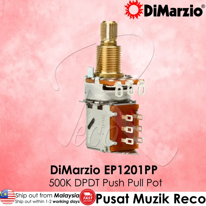 DiMarzio EP1201PP 500K DPDT Guitar Push Pull Pot Push Pull