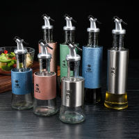 Stainless Steel Glass Seasoning Bottle Salt Storage Box Spice Jar with Spoon Kitchen Supply Salt Sugar Pepper Seasoning Jar