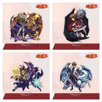 【LZ】❐  Yu-gi-oh! Figuras Anime de Jaden Yuki Suportes Acrílicos Seto Kaiba Personagem Mutou Ygi Prato Modelo Decoração de Mesa Sinal em Pé Brinquedos 15cm