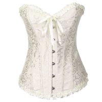 Corsets โคโยตี้ดอกไม้ท็อปส์สำหรับผู้หญิงขนาดบวกวินเทจเซ็กซี่ C Orsets โกธิคซาตินชุดชั้นในเกราะ Overbust