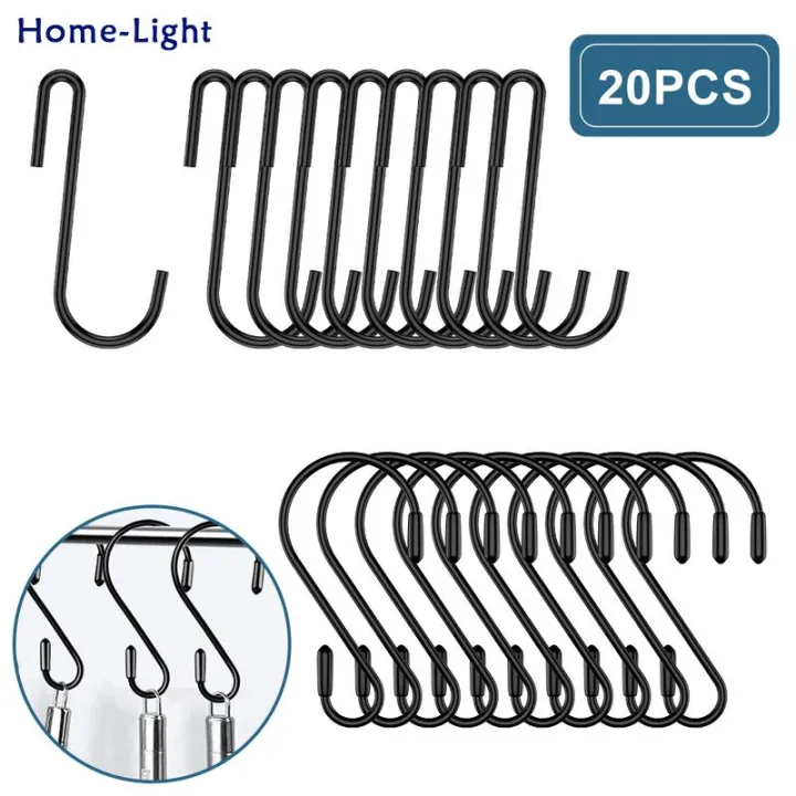 20 Pack S Hooks for Hanging Metal S Shaped Hook Heavy Duty Hanging