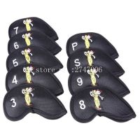 9Pcs/pack Golf Club Iron Head Covers Ion Club Covers 3,4,5,6,7,8,9,P,S