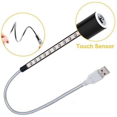 New Portable Mini USB Flexible Stick Touch Switch LED White Light Lamp for Laptop Computer PC Travelers Camping Hiking Reading Writing