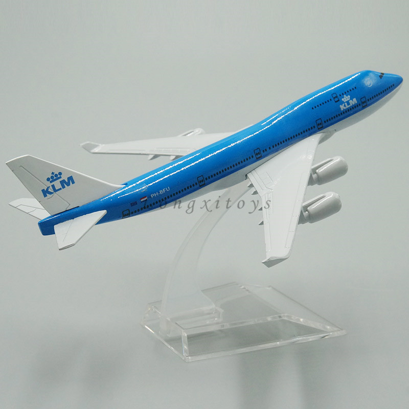 KLM Boeing 747 1:400 die-cast Toy Metal Model Plane Passenger Aircraft Airplane 