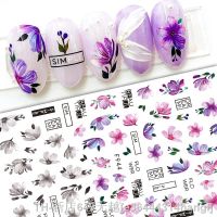 【LZ】✆☃♞  1PCS Colorful Flowers Decals For Nail Nail Supplies Summer Fruit Series Nail Stickers Four Leaf Clover Maple Leaf 3D Stickers