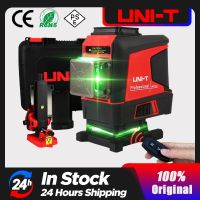 UNI-T 12/16เส้นเลเซอร์วัดระดับ LM576LD เครื่องทดสอบ3D สีเขียว360แนวนอนปรับระดับเองได้ทั้งในร่มและกลางแจ้ง