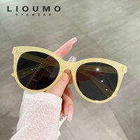 Lioumo เทรนด์ใหม่ไล่โทนสีกรอบแมวตาแว่นกันแดดผู้หญิง UV400ป้องกันแว่นตาผู้ชาย R rivet ตา