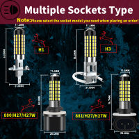 H27 881 880 H1 H3 Led 12โวลต์ Super Bright C An BUS คู่ไฟตัดหมอก Drl น้ำแข็งหลอดไฟบนรถยนต์อัตโนมัติไดโอดโคมไฟสำหรับ Hyundai I30 Ix35