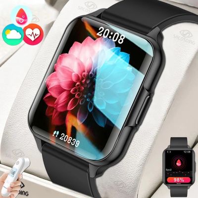 ZZOOI Smart Watch Men Full Touch Sports Fitness Watch Body Temperature Custom Dial Waterproof Smartwatch For Huawei Xiaomi Women Gift