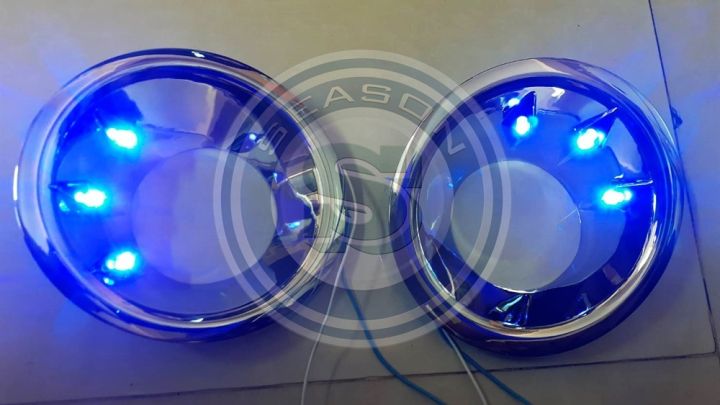 ครอบสปอร์ตไลท์-nissan-navara-led-นิสสัน-นาวาร่า-มีไฟหรี่สีฟ้า