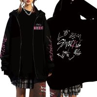 2022 Stray Kids Maxident Skzoo Zipper Hoodie Hoodies Sweatshirts Winter Warm Woman Man Clothes