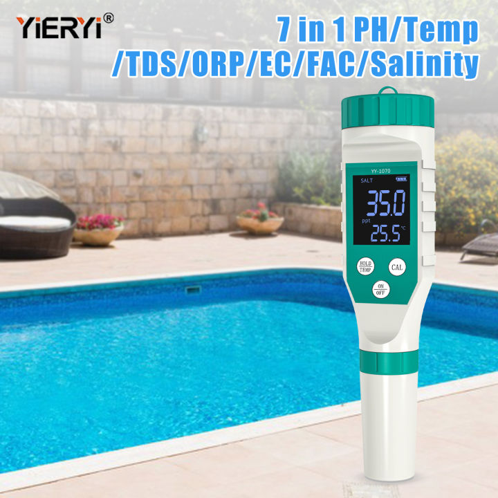 Yieryi Chlorine Meter & Pool Salt Tester pH Tester & Salt Meter for ...