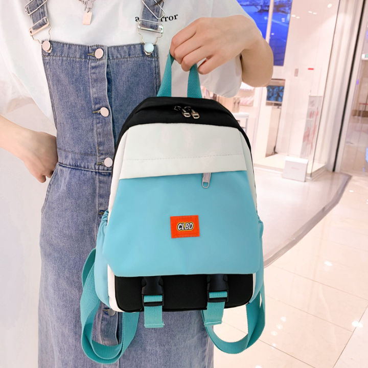 กระเป๋าเป้สะพายหลังขนาดเล็ก-baolongxin-สไตล์-ins-ผู้หญิงสีตัดกันแบบญี่ปุ่นกระเป๋านักเรียนสำหรับการเดินทางอ่อน