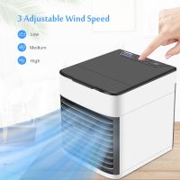 Home Mini Air Conditioner Portable Air Cooler 7 Colors LED USB Personal Space Cooler Fan Air Cooling Fan Rechargeable Fan Desk