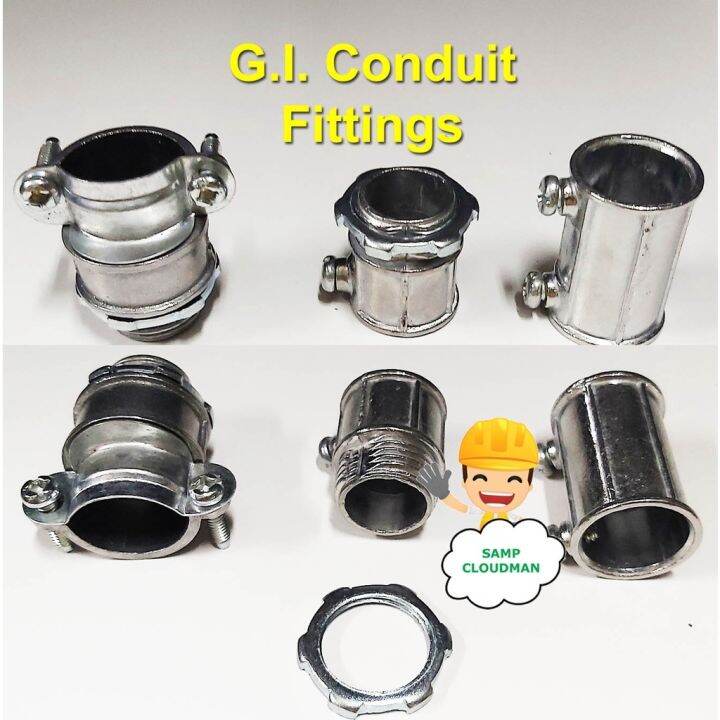 Regular EMT Connectors G.I. Conduit 1/2 or 3/4 or 1 Straight Connector