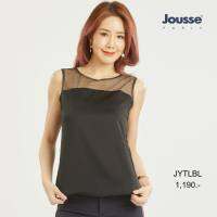 Jousse Feminine Blouse สวยหวานแบบสาวทำงาน ผ้ารอยัลซาติน เนื้อละเอียด ตกแต่งด้วยผ้ามุ้ง เนื้อผ้าละเอียดสวมใส่สบาย (JYTLBL)