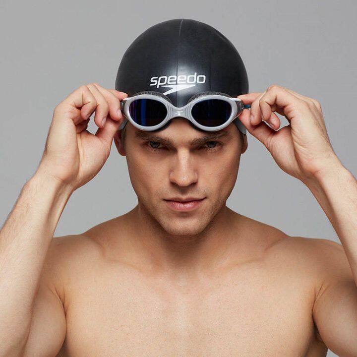 2023-speedo-speedo-หมวกว่ายน้ำซิลิโคนครึ่งหมวกสำหรับชายและหญิง-การแข่งขันการแข่งขันระดับมืออาชีพ-หมวกว่ายน้ำสำหรับผู้ใหญ่สำหรับผู้ชาย