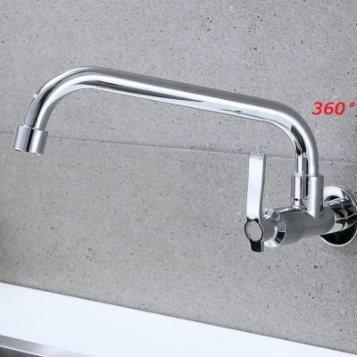 【CW】 KKTNSG faucet wall mounted kitchen single taps sink copper tap G1/2