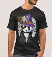 Panda Witch Hat Broom Funny Halloween T Shirt. Summer Cotton Short Sleeve O Neck Mens T Shirt New S 3Xl|T-Shirts| - Aliexpress