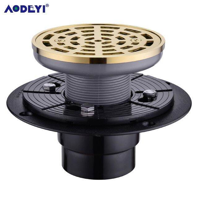 Coupling Flanges Strainer Drains Bathroom Grates Gold Brushed Outlet