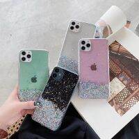 №✆ Glitter Bling Sequins Case for iPhone 13 12 Mini 11 pro max XR X XS Max 6 6S 7 8 Plus for iphone SE 2020 soft transparent TPU