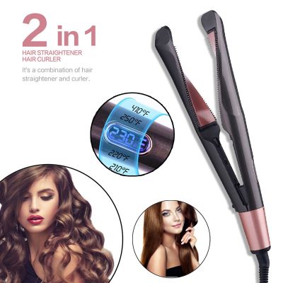 【CC】 Hair Curler Corrugated Effect Negative Ion 2 In 1 and Electric Splint