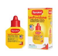 Tigerplast LeoPovidone ไทเกอร์พล๊าส ลีโอโพวิโดน ไอโอดีนใส่แผล 15 มล. รักษาแผลสด ยาสามัญประจำบ้าน