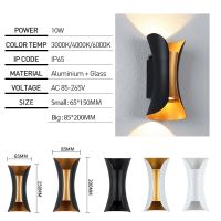 LED Wall Lamp 6W 10W Aluminum IP65 Waterproof Outdoor Wall Lights Garden Porch Modern Indoor Nordic Sconce Lamp Decor Lighting