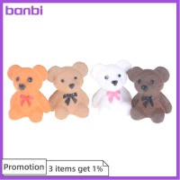 Banbi หมีนั่งสเกล1:6 1:12 2ชิ้นสำหรับบ้านตุ๊กตาตุ๊กตาของเล่น