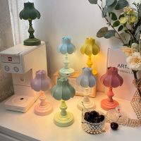 R Desk Light Led Eye-protection Table Night Lamp Lotus Leaf Desktop Lamps Button Switch Controls Night Lights Bedside Decor