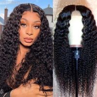 Blackmoon Curly Human Hair Wigs for Women 13x4 Transparent Lace Frontal Wig Pre Plucked Remy 4x4 Closure Wig Can Be Colored [ Hot sell ] ea1voy