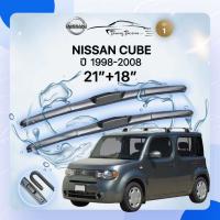 Hot ก้านปัดน้ำฝนรถยนต์ ใบปัดน้ำฝน NISSAN CUBE ปี 1998-2008 ขนาด 21 นิ้ว 18 นิ้ว ( รุ่น 1 ) ราคาถูก ที่ปัดน้ำฝน ก้านปัดน้ำฝน