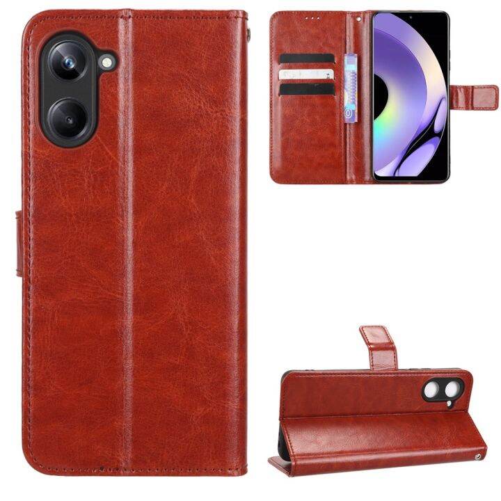 เคส-realme-10-4g-เคสแท่นวางโทรศัพท์พับได้-realme-10-2022กระเป๋าสตางค์ฝาครอบ-pu-หนังกลับ