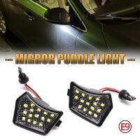 2pcs No Error White LED Under Mirror Puddle Light For Volvo XC70 XC90 S40 S60 S80 V50 V70 C30 C70 Jaguar XJ X350 X351 XF X250